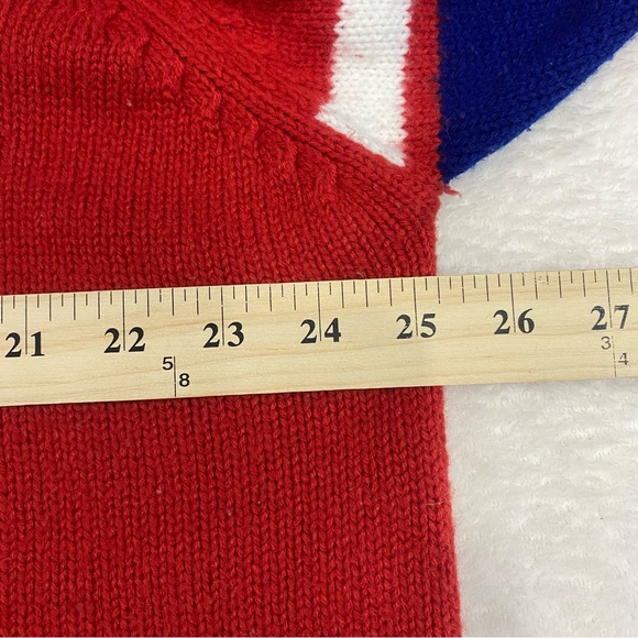 Vintage NHL Montreal Canadiens Knit Sweater Men's XL Red Embroidered Crest Logo - Picture 10 of 12
